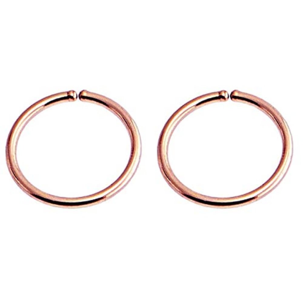 14K Rose Gold Filled Multi Size Open Piercing Hoops Cartilage Helix Tragus